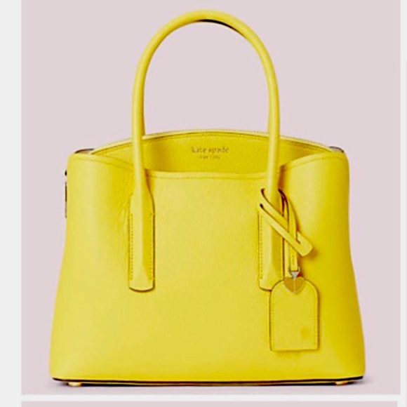 kate spade Handbags - Kate Spade Mini Margaux Pebbled Leather Yellow Satchel NWT IN ORIGINAL WRAPPING!